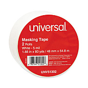 Universal General-Purpose Masking Tape, 3" Core, 48 mm x 54.8 m, Beige, 2/Pack (51302)