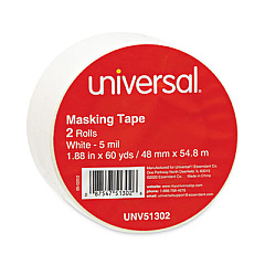 Universal General-Purpose Masking Tape, 3" Core, 48 mm x 54.8 m, Beige, 2/Pack (51302)