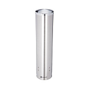San Jamar Water Cup Dispenser with Removable Cap, For 4.5 oz to 7 oz Cone and 6 oz to 12 oz Flat Cups, Stainless Steel, 6/Carton (C3250SSCT)