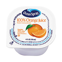 Ocean Spray 100% Juice, Orange, 4 oz Cup, 48/Box (30700001)