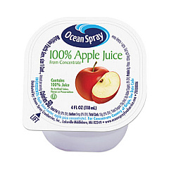 Ocean Spray 100% Juice, Apple, 4 oz Cup, 48/Box (30700002)