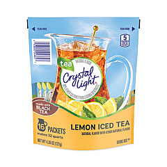 Crystal Light Flavored Drink Mix Pitcher Packs, Iced Tea, 0.14 oz Packets, 16 Packets/Pouch, 1 Pouch/Carton (22000553)