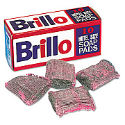 Brillo Hotel Size Soap Pad, 4 x 4, Charcoal/Pink, 10 Pads/Pack, 12 Packs/Carton (W240000CT)
