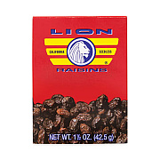 Lion California Seedless Raisins, 1.5 oz Box, 6/Pack (30801001)