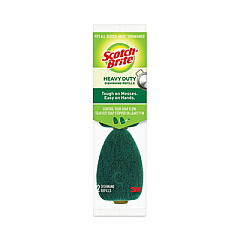 Scotch-Brite Soap-Dispensing Dishwand Sponge Refills, 2.9 x 2.2, Green, 2/Pack (4817RSC)