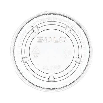 Dart Portion/Souffle Cup Lids, Fits 1.5 oz to 2.5 oz Portion Containers, Plastic, Clear, 125/Sleeve, 20 Sleeves/Carton (PL2PP)