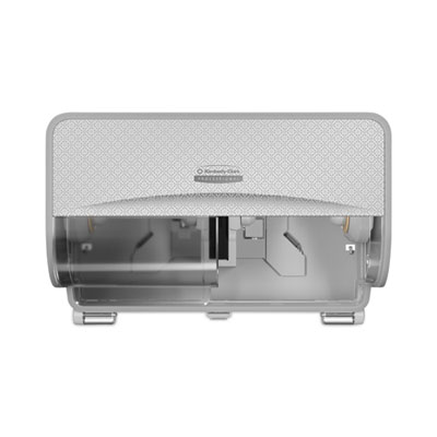 Kimberly-Clark Professional* ICON Coreless Standard Roll Toilet Paper Dispenser, 8.43 x 13 x 7.25, Silver Mosaic (53698)