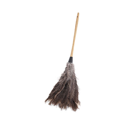 Boardwalk Professional Ostrich Feather Duster, 16" Wood Handle, 12" Gray Bristle (31FD)