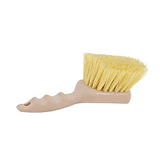 Boardwalk Utility Brush, Cream Polypropylene Bristles, 5.5" Brush, 3" Tan Plastic Handle (4308)