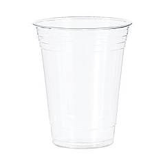 SOLO Ultra Clear PET Cups, Squat, 16 oz, Plastic, 50/Bag, 20 Bags/Carton (TP16DCT)