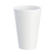 Dart Foam Drink Cups, 32 oz., White, 25/Bag, 20 Bags/Carton (32TJ32)