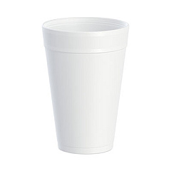 Dart Foam Drink Cups, 32 oz., White, 25/Bag, 20 Bags/Carton (32TJ32)