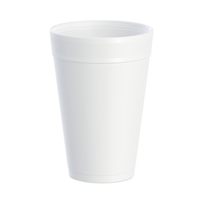 Dart Foam Drink Cups, 32 oz., White, 25/Bag, 20 Bags/Carton (32TJ32)