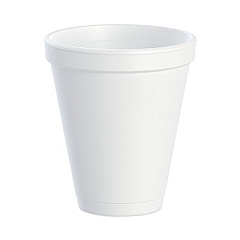 Dart Foam Drink Cups, 12 oz, Squat, White, 1,000/Carton (12J16)