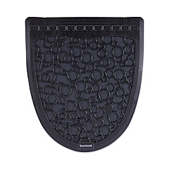Boardwalk Disposable Urinal Floor Mat 2.0, Shield-Shaped, Black/Gray Slip-Resistant Surface, 17.5" x 20", 6/Carton (UMBB)