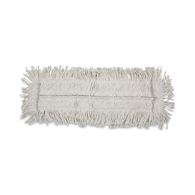 Boardwalk Disposable Cut End Dust Mop Head, Cotton/Synthetic, 24 x 5, White (1624)