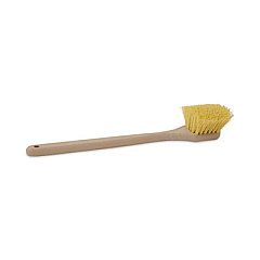 Boardwalk Utility Brush, Cream Polypropylene Bristles, 5.5" Brush, 14.5" Tan Plastic Handle (4320)