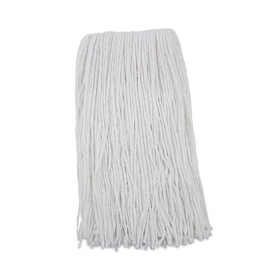 Boardwalk Premium Cut-End Wet Mop Heads, Rayon, 20 oz, White, 12/Carton (220RCT)