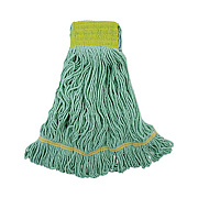 Boardwalk EcoMop Looped-End Mop Head, Recycled Fibers, Large Size, Green, 12/Carton (1200LCT)
