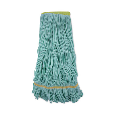Boardwalk EcoMop Looped-End Mop Head, Recycled Fibers, Extra Large Size, Green, 12/Carton (1200XLCT)