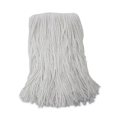 Boardwalk Mop Head, Value Standard Head, Rayon Fiber, Cut-End, #16, White, 12/Carton (2016R)