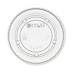 Dart Portion/Souffle Cup Lids, Fits 3.25 oz/4 oz/5.5 oz Portion Containers, Plastic, Clear, 125/Sleeve, 20 Sleeves/Carton (PL4PP)
