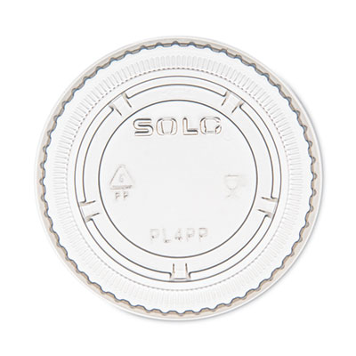 Dart Portion/Souffle Cup Lids, Fits 3.25 oz/4 oz/5.5 oz Portion Containers, Plastic, Clear, 125/Sleeve, 20 Sleeves/Carton (PL4PP)