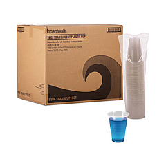 Boardwalk Translucent Plastic Cold Cups, 16 oz, 50/Sleeve, 20 Sleeves/Carton (TRANSCUP16CT)