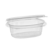 Pactiv Evergreen EarthChoice Recycled PET Hinged Container, 12 oz, 4.92 x 5.87 x 1.89, Clear, Plastic, 200/Carton (0CA910120000)