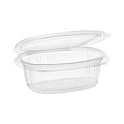 Pactiv Evergreen EarthChoice Recycled PET Hinged Container, 16 oz, 4.92 x 5.87 x 2.48, Clear, Plastic, 200/Carton (0CA910160000)