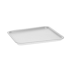 Pactiv Evergreen Supermarket Tray, #8S, 10 x 8 x 0.65, White, Foam, 500/Carton (0TF108S00000)