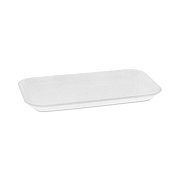 Pactiv Evergreen Supermarket Tray, #17, 8.3 x 4.8 x 0.65, White, Foam, 1,000/Carton (0TF117S00000)