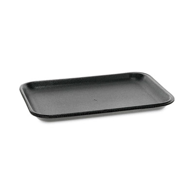Pactiv Evergreen Supermarket Tray, #2S, 8.2 x 5.7 x 0.65, Black, Foam, 500/Carton (0TFB02S00000)