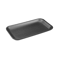 Pactiv Evergreen Meat Tray, #17S, 8.3 x 4.8 x 0.65, Black, Foam, 1,000/Carton (0TFB17S00000)