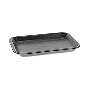 Pactiv Evergreen Supermarket Tray, #2, 8.2 x 5.7 x 0.91, Black, Foam, 500/Carton (0TFB00200000)
