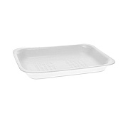 Pactiv Evergreen Meat Tray, #2, 8.4 x 5.9 x 1.2, White, Foam, 500/Carton (51P102FS)