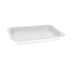 Pactiv Evergreen Meat Tray, #2, 8.4 x 5.9 x 1.2, White, Foam, 500/Carton (51P102FS)