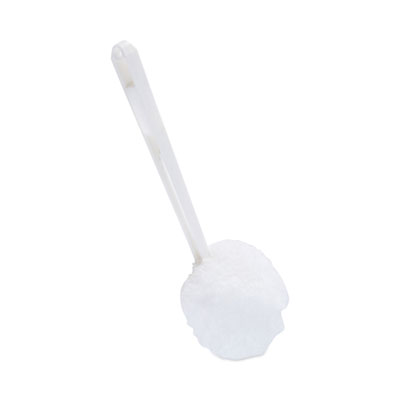 Boardwalk Deluxe Toilet Bowl Mop, 12" Handle, 2" Mop Head, White (00160EA)