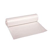 Boardwalk High-Density Can Liners, 45 gal, 13 mic, 40" x 46", Natural, Perforated Roll, 25 Bags/Roll, 10 Rolls/Carton (404616)