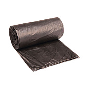 Boardwalk High-Density Can Liners, 45 gal, 19 mic, 40" x 46", Black, Perforated Roll, 25 Bags/Roll, 6 Rolls/Carton (404622BLK)