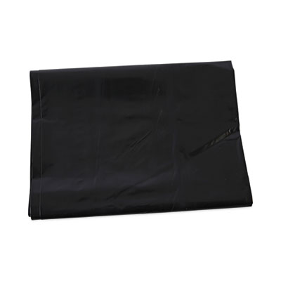 Boardwalk Linear Low Density Industrial Can Liners, 60 gal, 1.7 mil, 38" x 58", Black, Flat Pack, 100/Carton (G3858HBL)