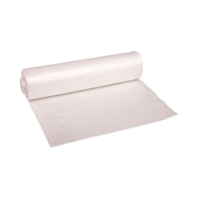 Boardwalk High Density Industrial Can Liners Coreless Rolls, 33 gal, 16 mic, 33" x 40", Natural, Perforated, 25 Bags/Roll, 10 Rolls/CT (RH3340S)
