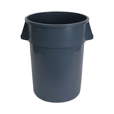 Boardwalk Round Waste Receptacle, 44 gal, Plastic, Gray (44GLWRGRA)