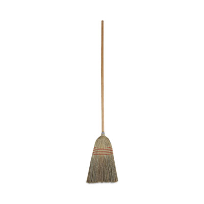 Boardwalk Parlor Broom, Corn Fiber Bristles, 55" Overall Length, Natural, 12/Carton (926CCT)