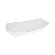 Pactiv Evergreen Paperboard Boat Basket, Hot Dog Tray with Perforations, 7 x 1.75 x 1.4, White, Paper, 1,000/Carton (DDOGTPAC)