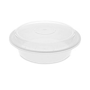 Pactiv Evergreen Newspring VERSAtainer Microwavable Containers, 24 oz, 7 x 7 x 2.3, White/Clear, Plastic, 150/Carton (NC723)