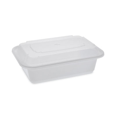 Pactiv Evergreen Newspring VERSAtainer Microwavable Containers, 24 oz, 7.4 x 5 x 2.5, White/Clear, Plastic, 150/Carton (NC838)