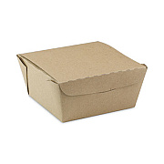 Pactiv Evergreen EarthChoice OneBox Paper Box, 37 oz, 4.5 x 4.5 x 2.5, Brown, 312/Carton (NOB01KEC)