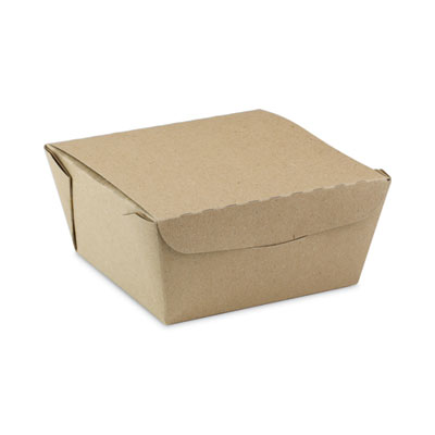 Pactiv Evergreen EarthChoice OneBox Paper Box, 37 oz, 4.5 x 4.5 x 2.5, Brown, 312/Carton (NOB01KEC)