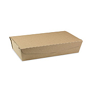 Pactiv Evergreen EarthChoice OneBox Paper Box, 55 oz, 9 x 4.9 x 2, Brown, 100/Carton (NOB02KEC)